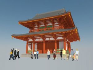 法隆寺重塔下SU模型
