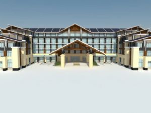 温泉酒店建筑SU模型