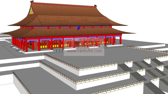 北京宫殿建筑SU模型