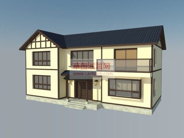 日式别墅建筑SU模型