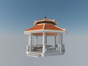 欧式亭子草图SU模型