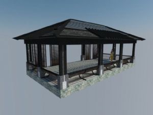 后现代风格水SU模型