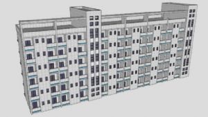 高中宿舍楼建SU模型