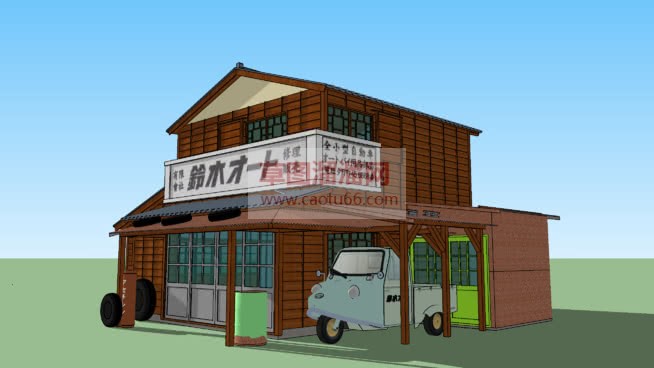 日本木房子建SU模型