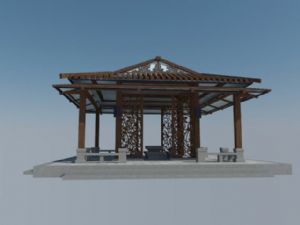 草图大师亭子SU模型