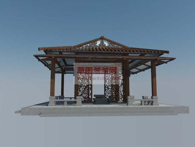 草图大师亭子SU模型