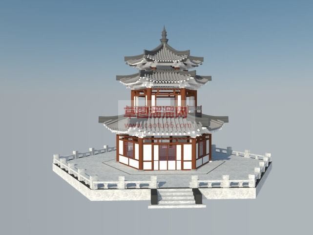 千佛阁古建阁SU模型