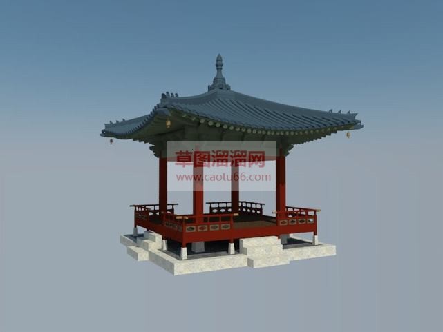 中式景观亭子SU模型