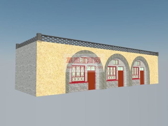 窑洞住宅建筑SU模型