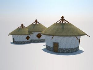 免费农村粮仓SU模型