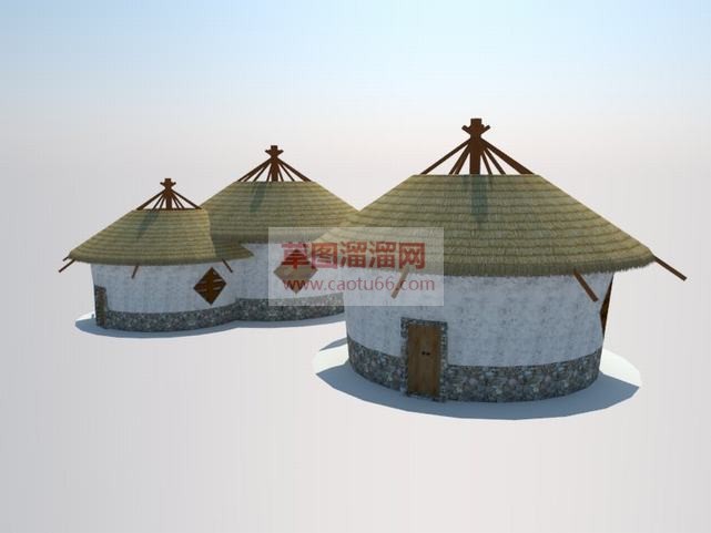 免费农村粮仓SU模型