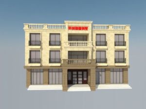欧式女儿墙建SU模型