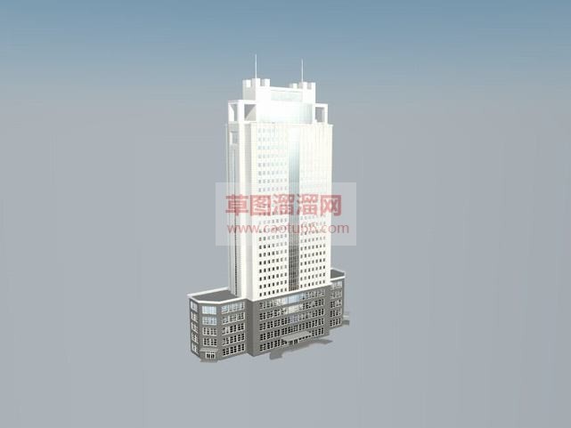 女儿墙建筑大SU模型