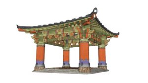 韩国风格亭子SU模型