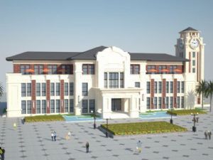 欧式会所建筑SU模型