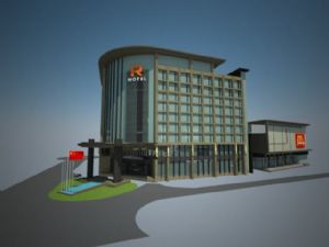 现代风酒店商SU模型