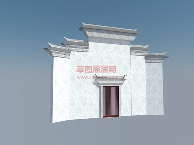 中式建筑马头SU模型