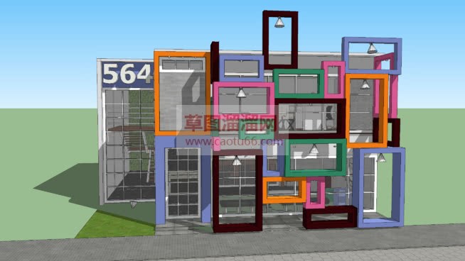 特色玻璃建筑SU模型