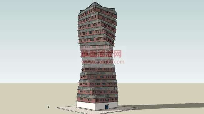 螺旋异形建筑SU模型