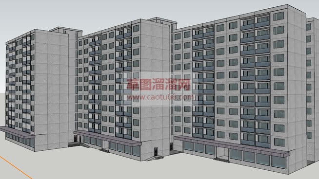 混泥土建筑-SU模型