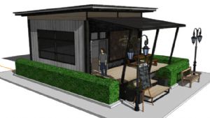 小型咖啡屋草SU模型
