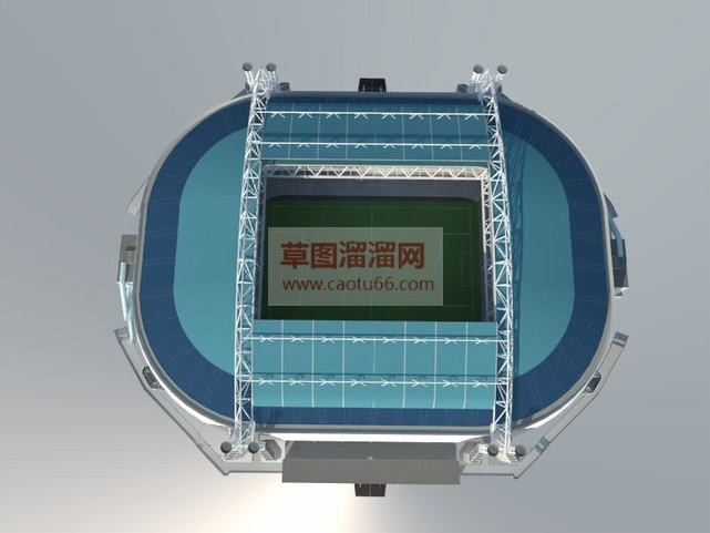 足球体育馆建筑SU模型
