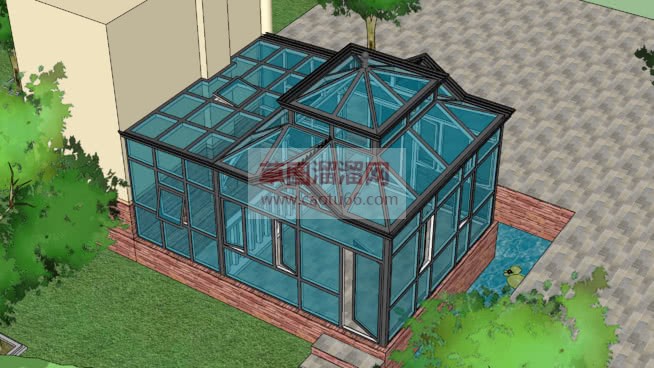 玻璃阳光房建SU模型