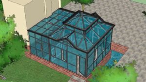 玻璃阳光房建SU模型