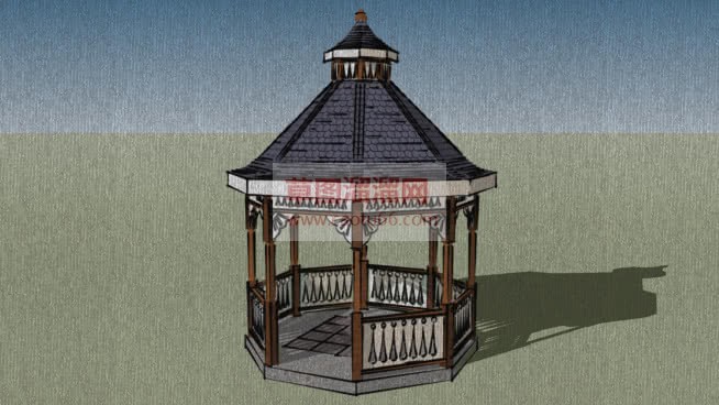 东南亚古建凉SU模型