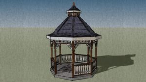 东南亚古建凉SU模型