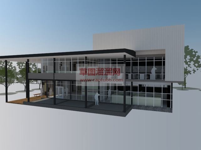 培训基地楼房SU模型