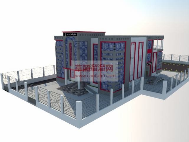 小型办公楼SU模型