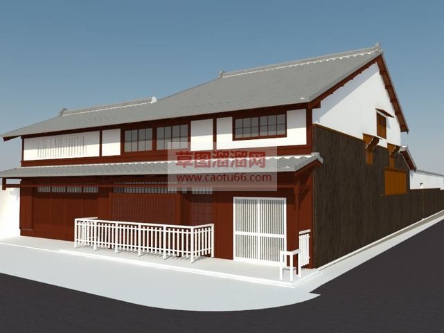 日式近代房屋SU模型