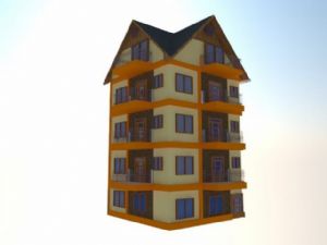 欧式建筑宾馆SU模型