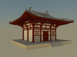 中式斗拱禅房SU模型