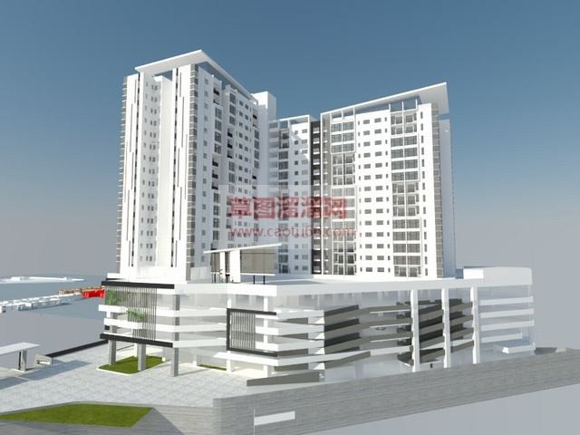 高层住宅建筑SU模型
