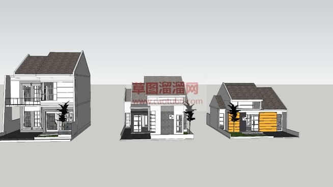美式住宅房子SU模型