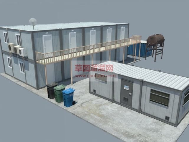 建筑工地集装SU模型