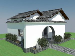 新中式农村公SU模型