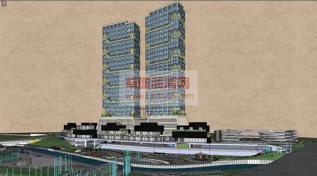 东郡概念建筑SU模型