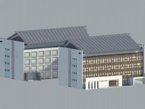 中式大楼建筑SU模型