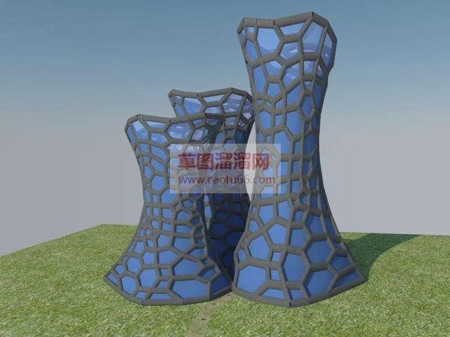 玻璃异形建筑SU模型