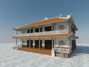 东南亚佛堂建SU模型