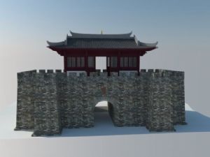 古建城门城楼SU模型