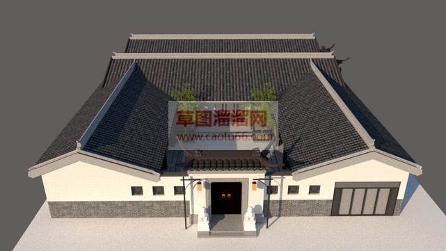 中式院落住宅SU模型