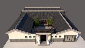 中式院落住宅SU模型