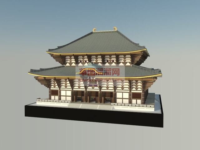 日式古建筑材SU模型