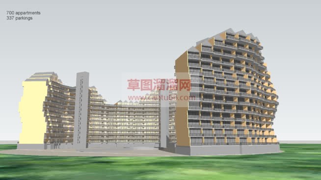 异形建筑大楼SU模型