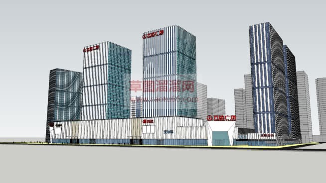 万达商业综合SU模型