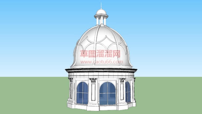 欧式拱顶亭子SU模型